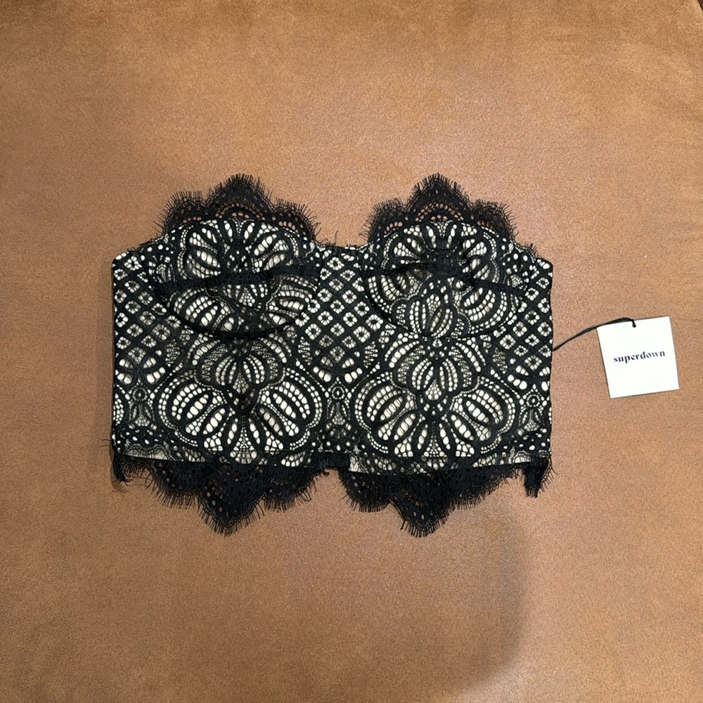Lace tube crop top by Superdown size M - Picture 2 of 6